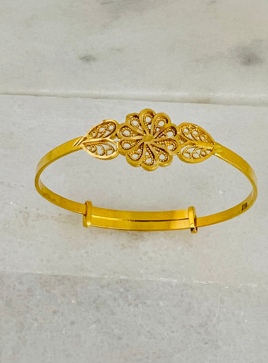21K Gold Kids Bangle Bracelet