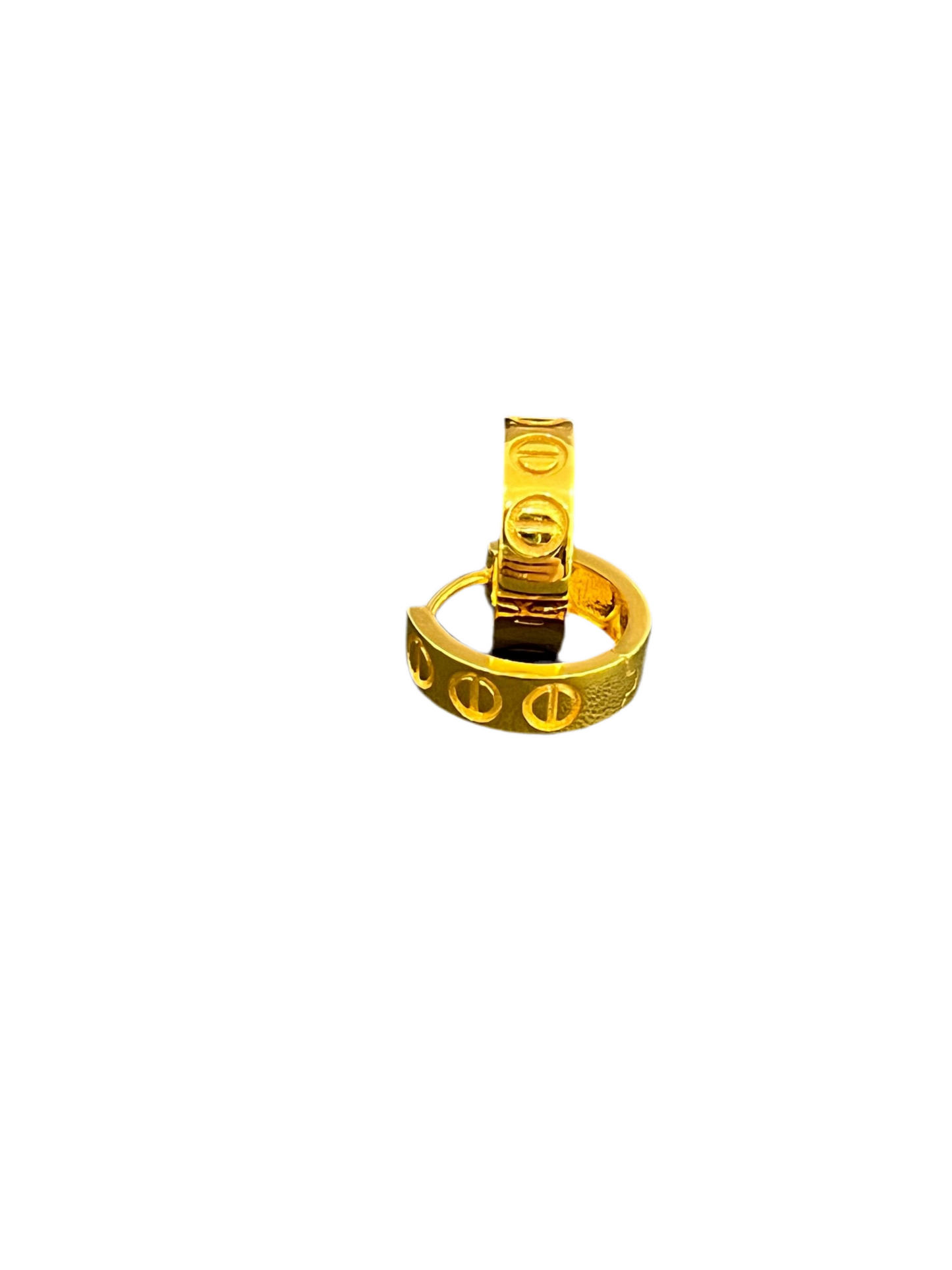 21K Gold Huggies Earrings