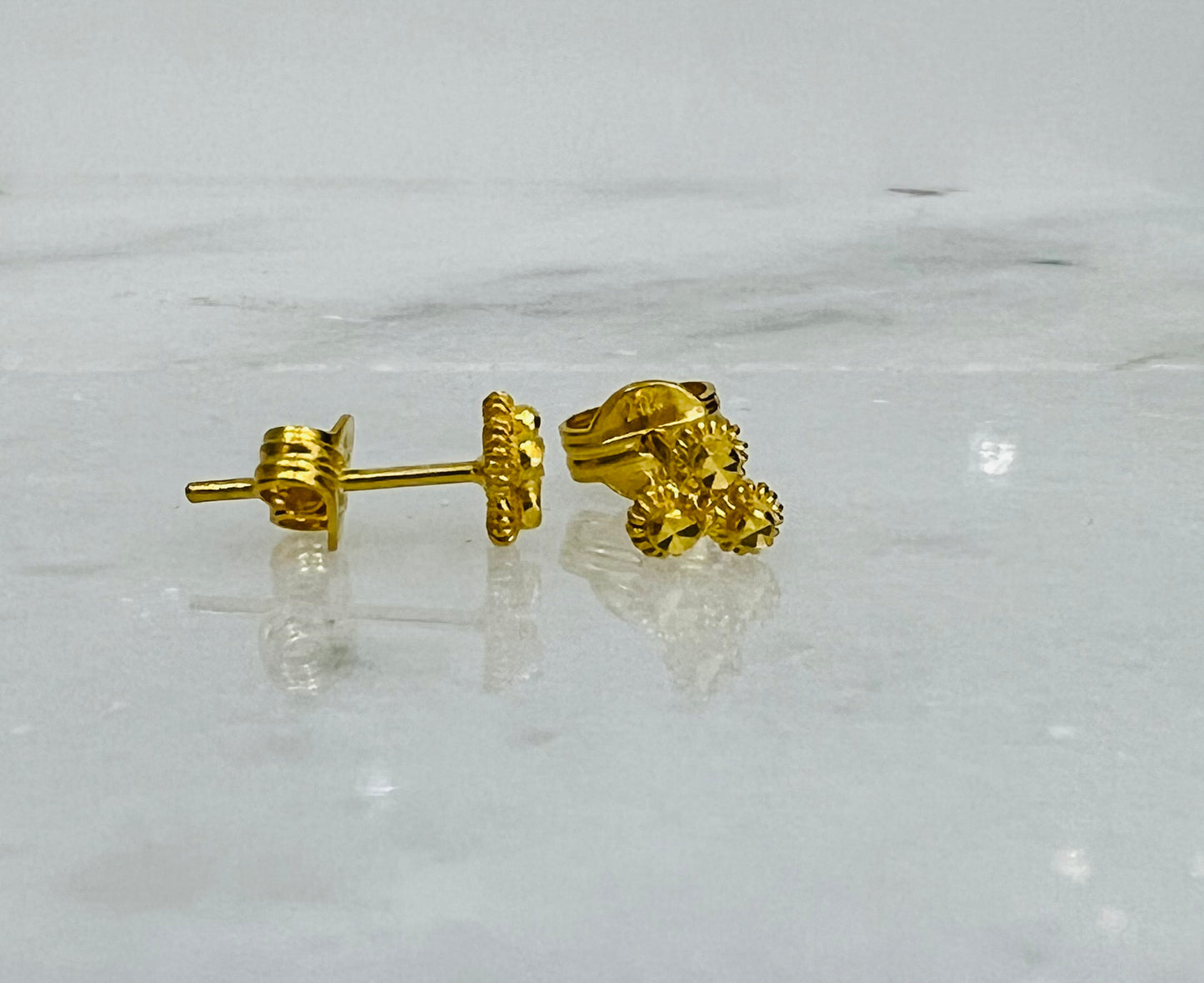 21K Gold Kids Post Earrings