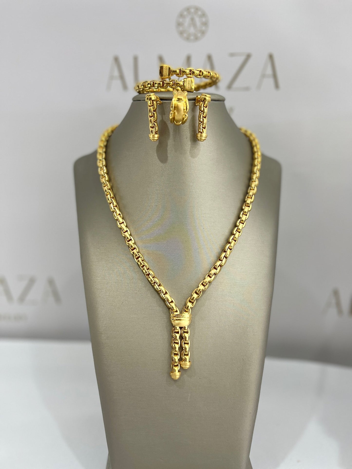 21K Gold Bold Link Himo Set
