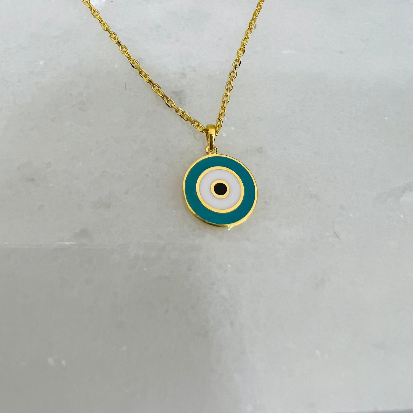 21K Gold Evil Eye Necklace
