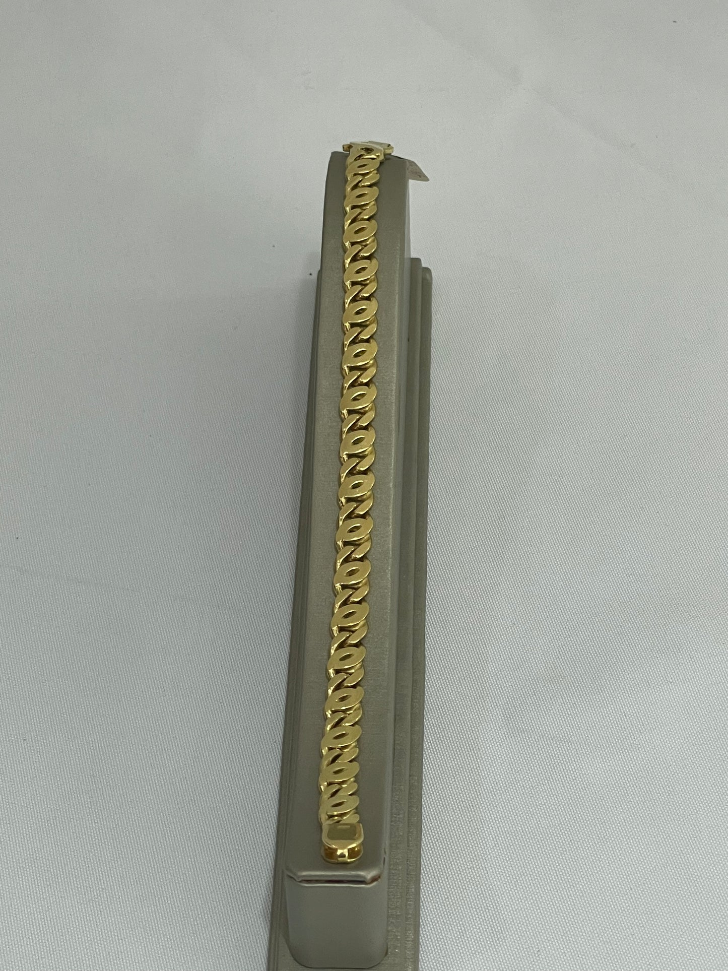 18k Gold Anchor Mens Bracelet