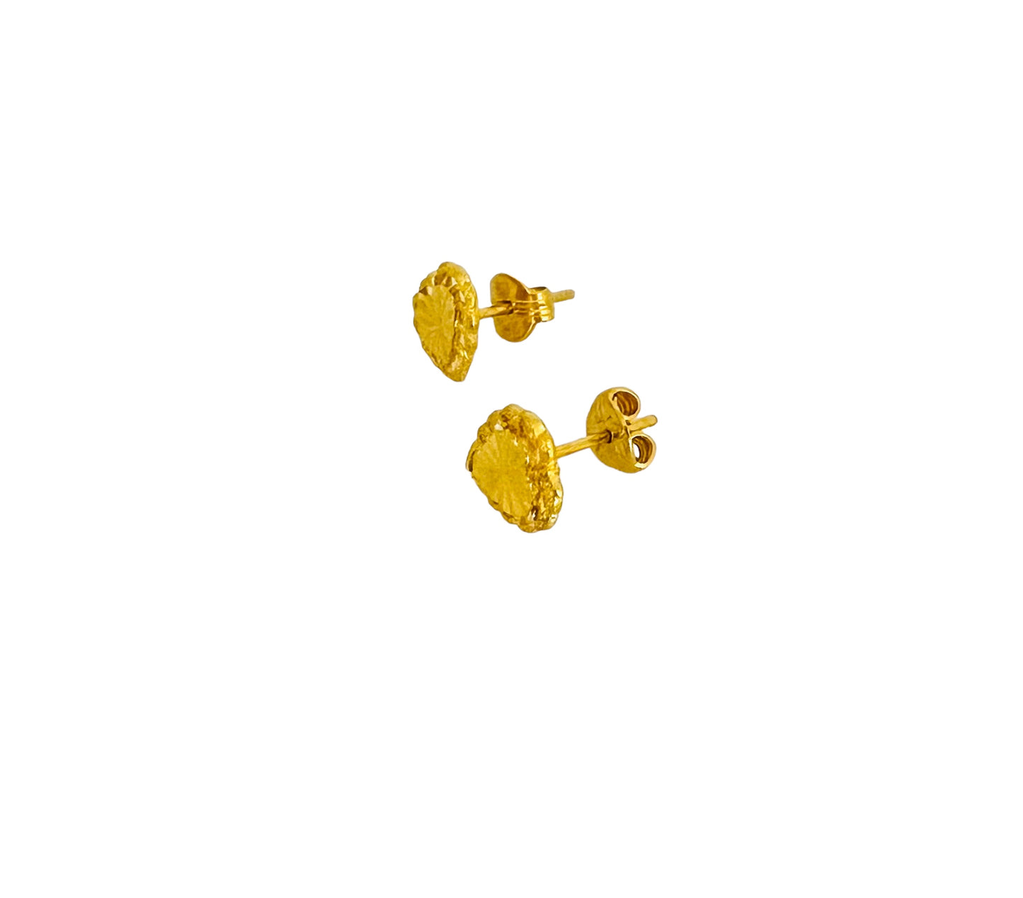21K Gold Heart Earring