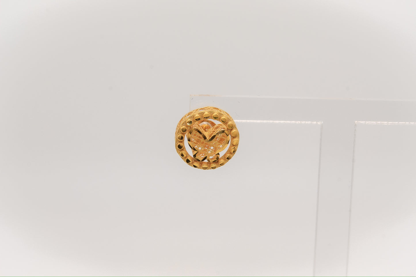 21K Gold Butterfly Post Earring