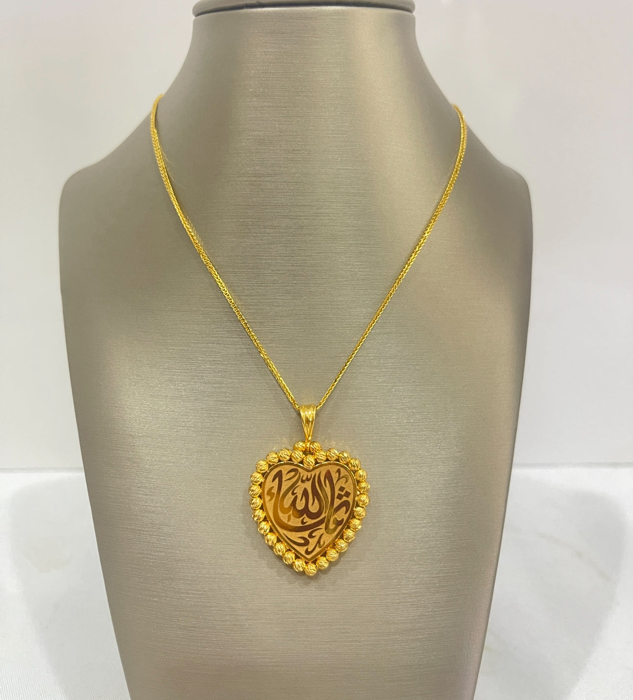 21K Gold Himo Heart Pendant