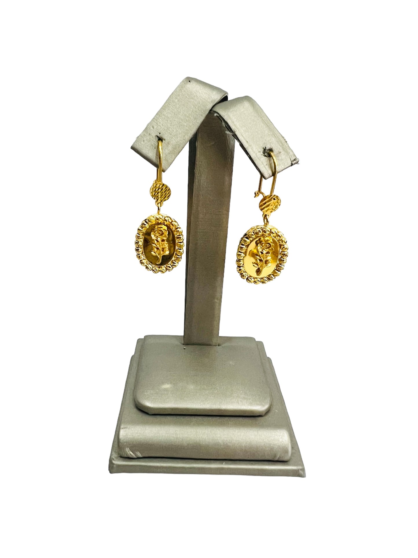 21K Gold Himo Rose Earrings