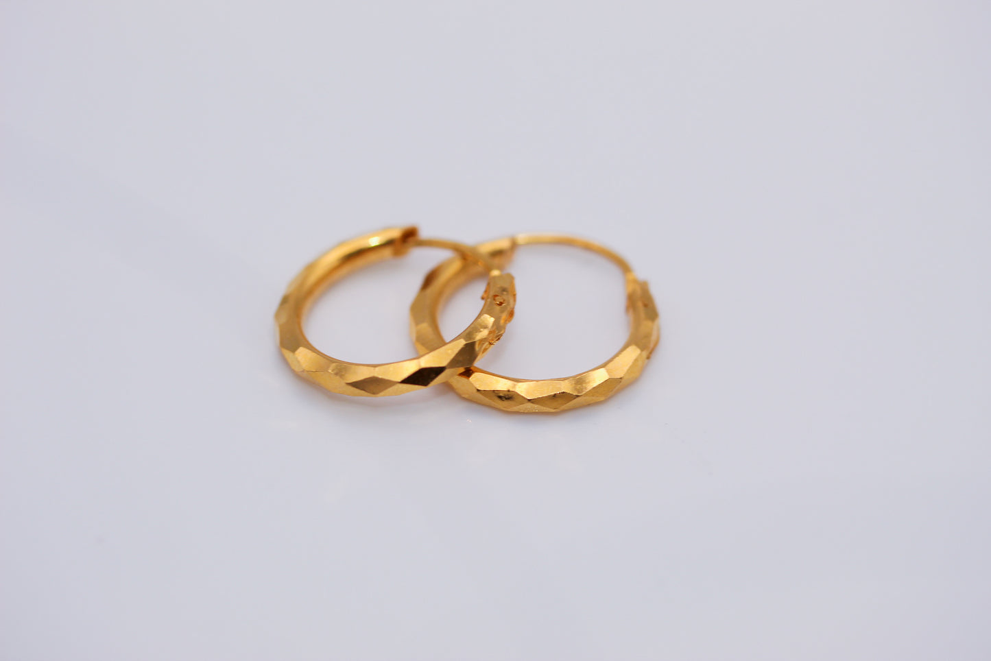 21K Gold Hoop Earrings