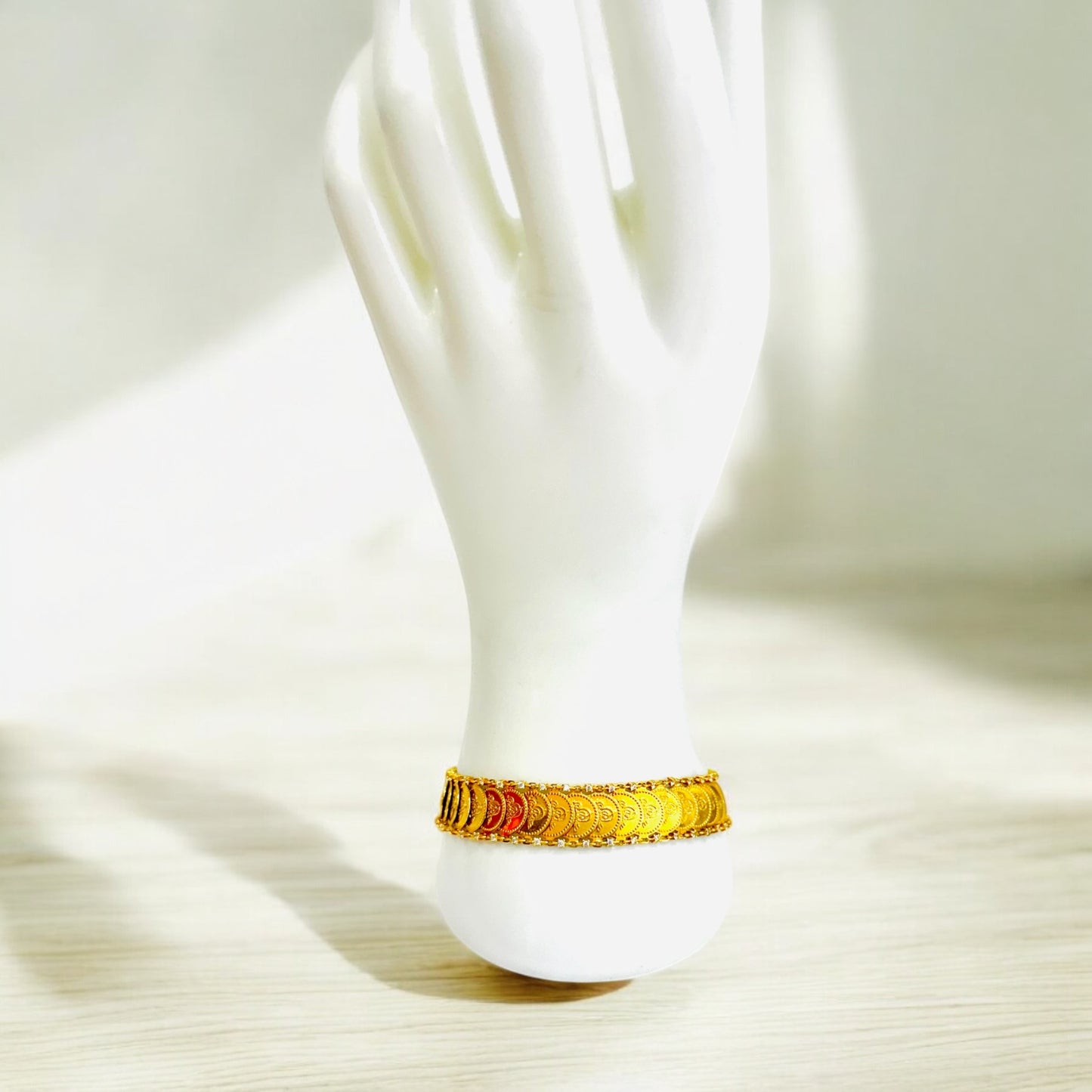 21K Gold Coin Bracelet