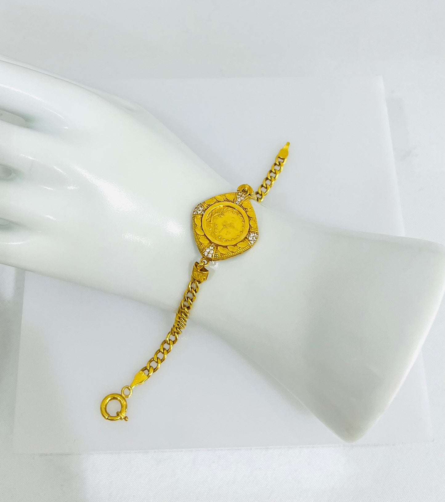 21K Gold Turkish Coin Bracelet