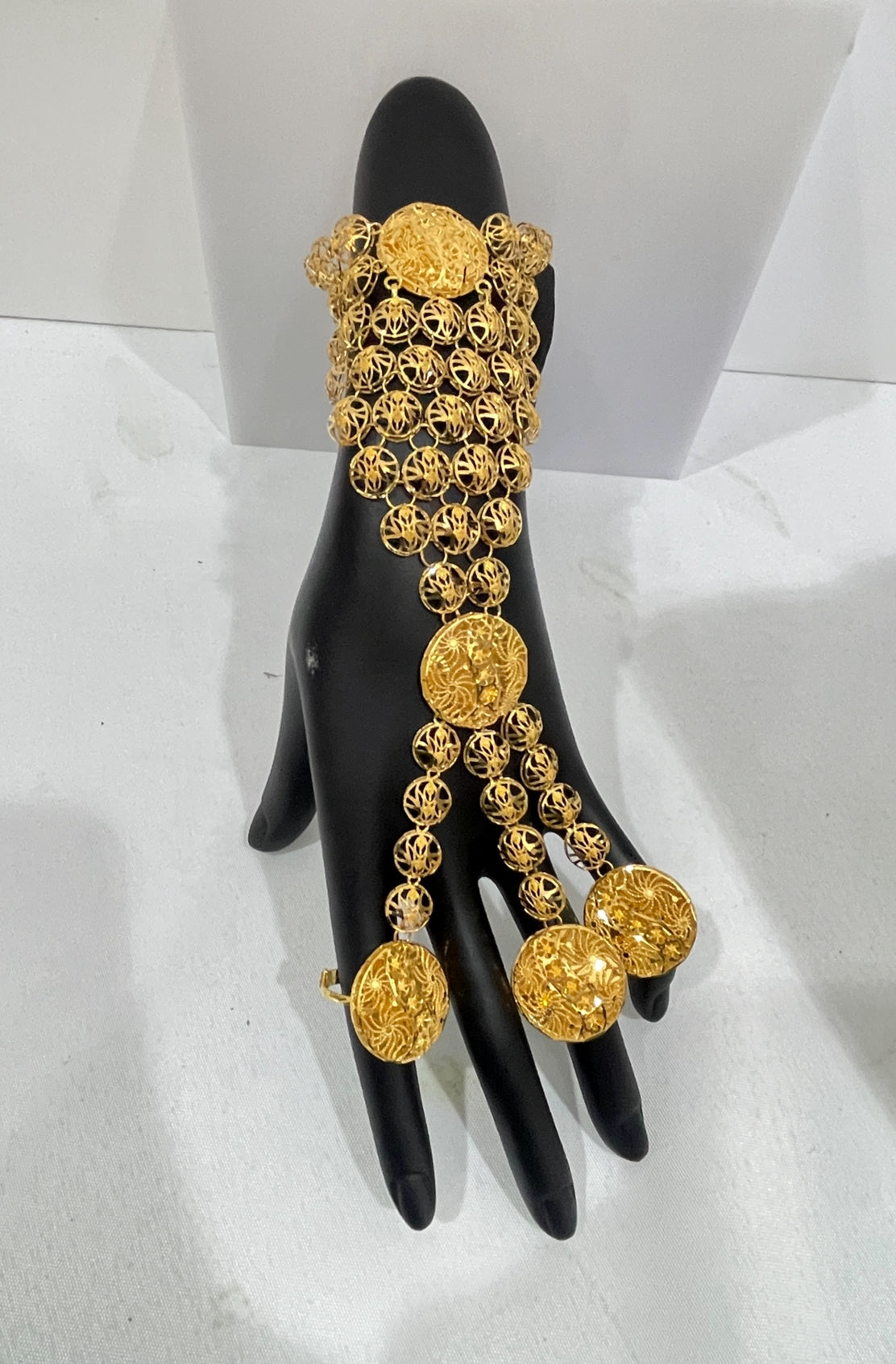 21K Gold Hand Bracelet