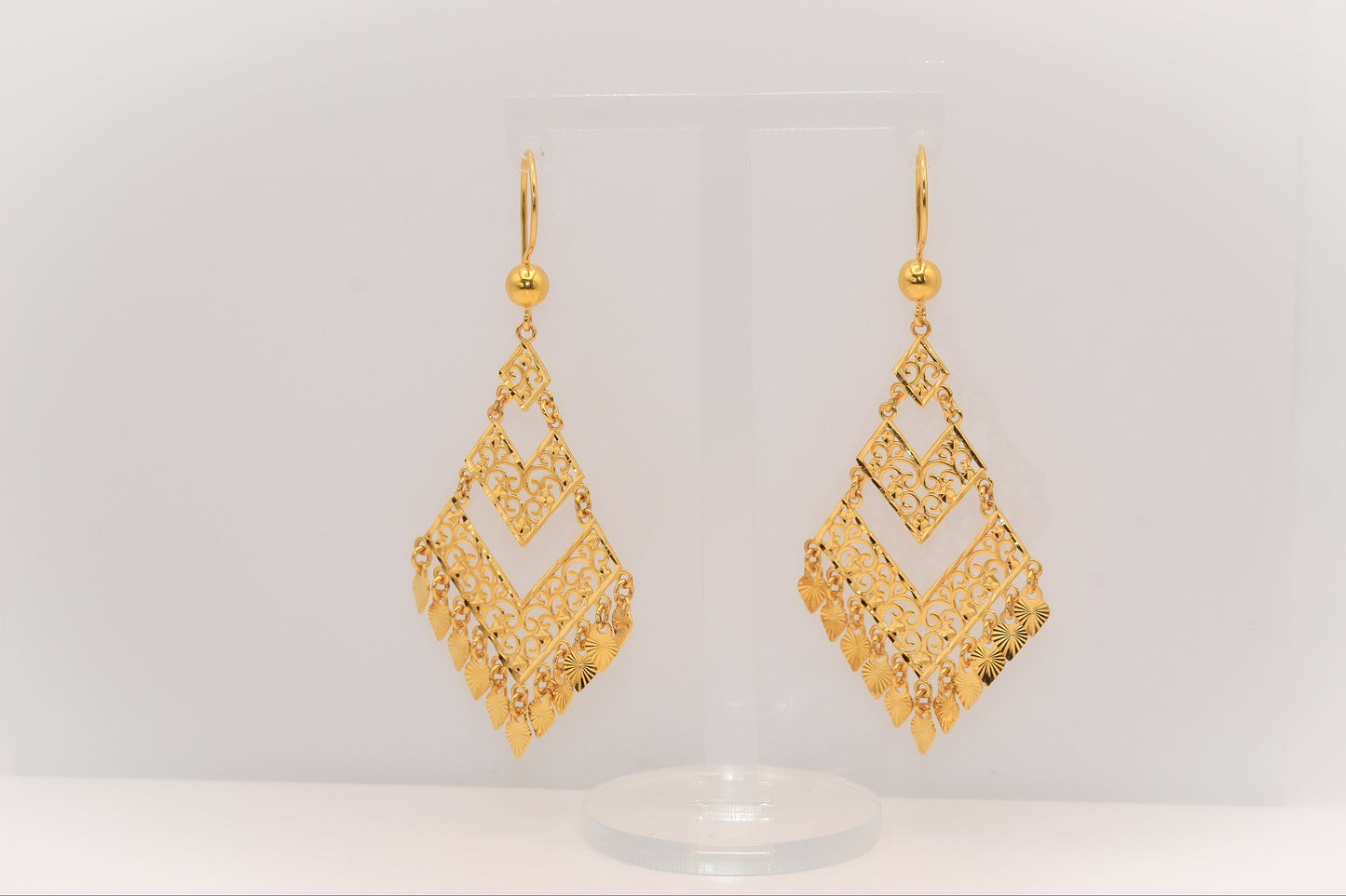 21K Gold Dangle Earrings