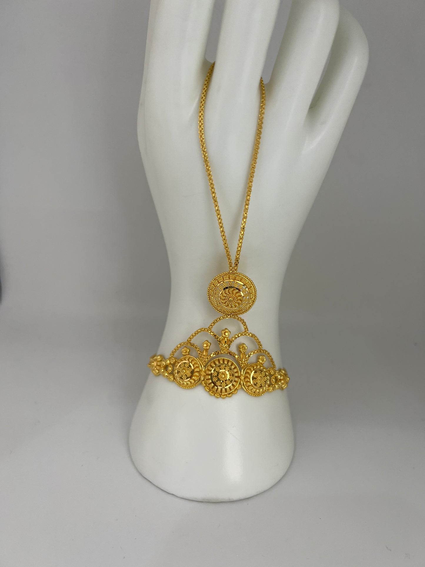 21k Gold Hand Bracelet