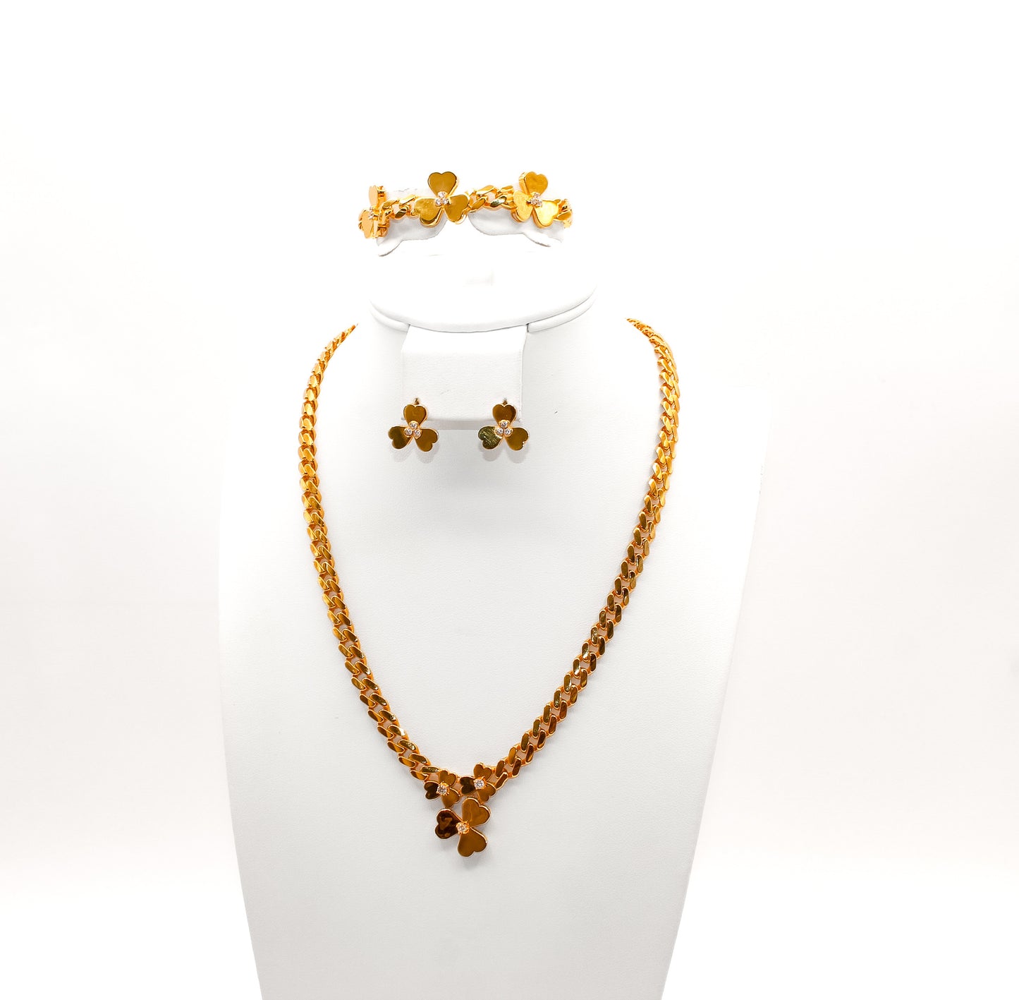 21K Gold Flower Set