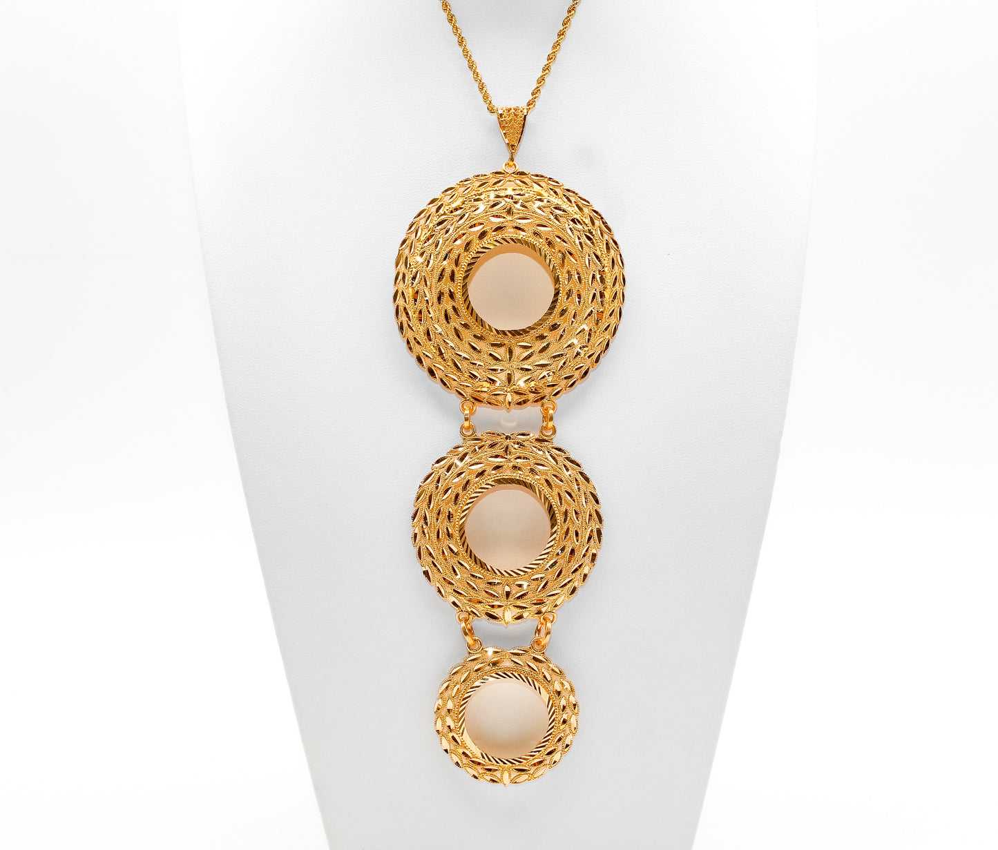 21K Gold 3 Coin Pendant