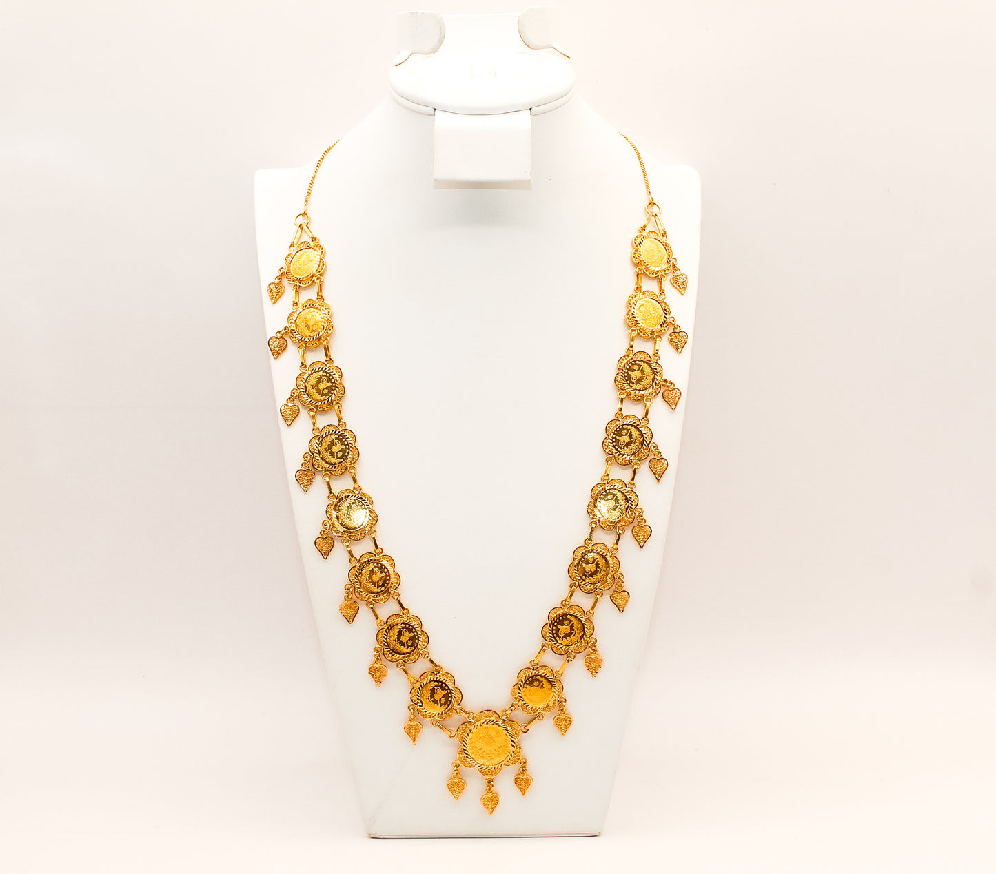 21K Gold Long Coin Kladah Necklace