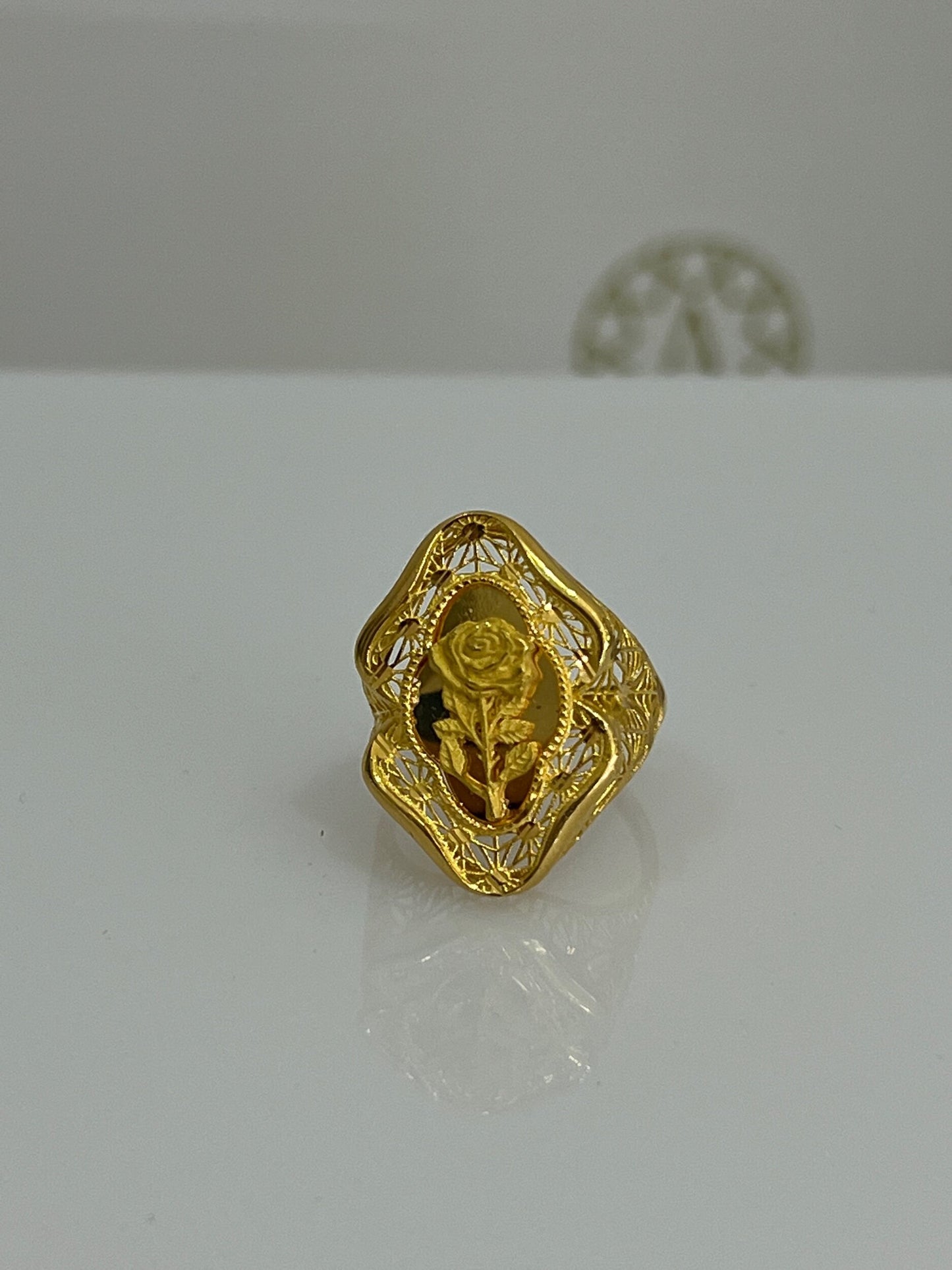 21K Gold Rose Ring