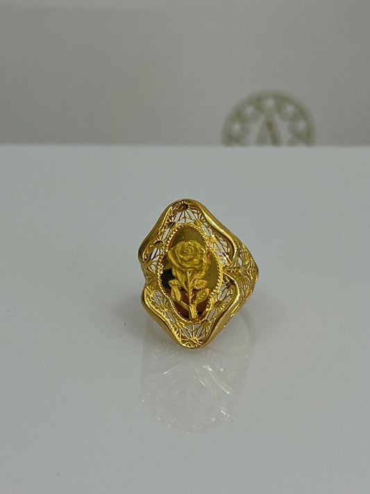 21K Gold Rose Ring