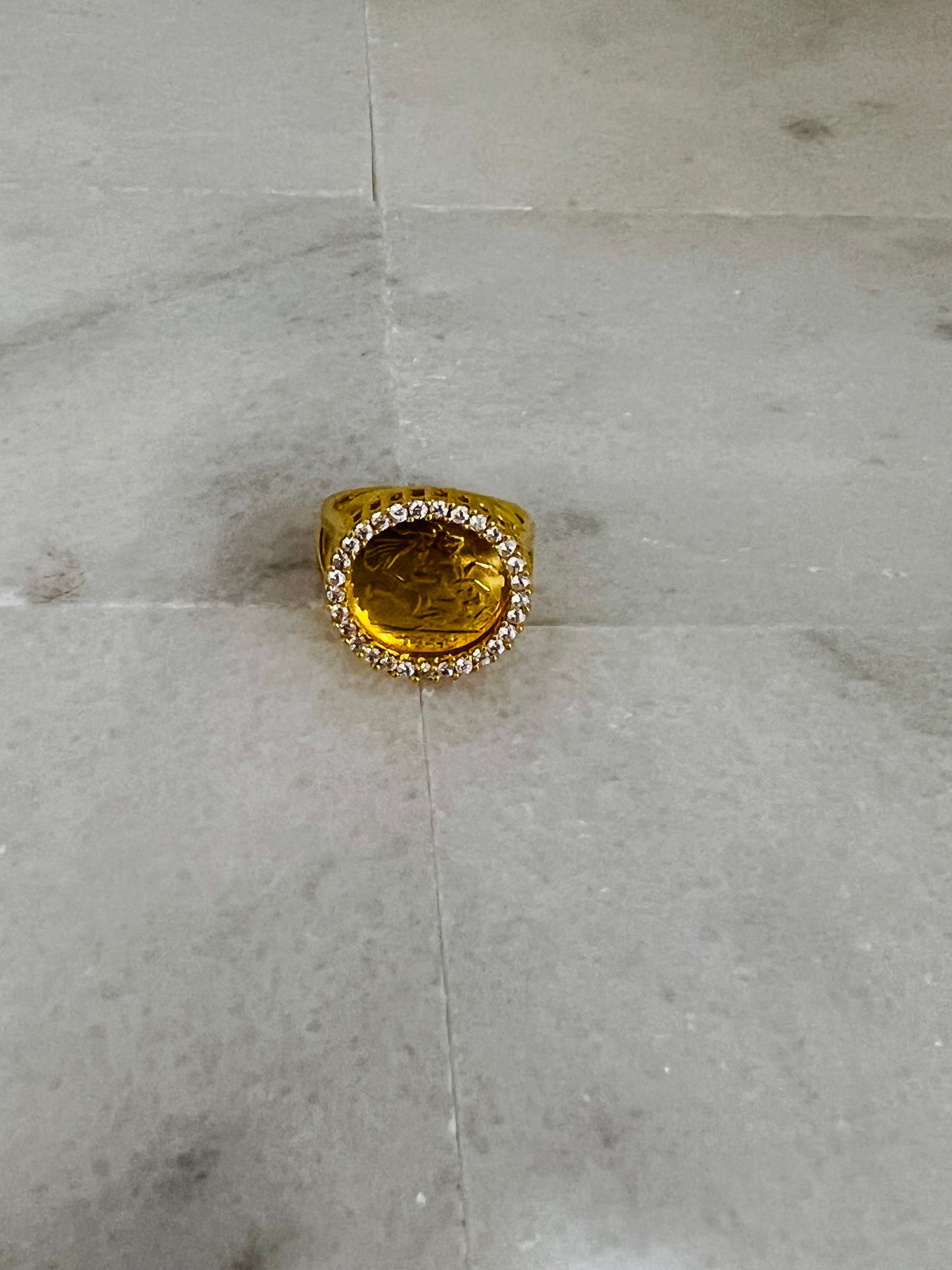 21k Gold Coin Ring