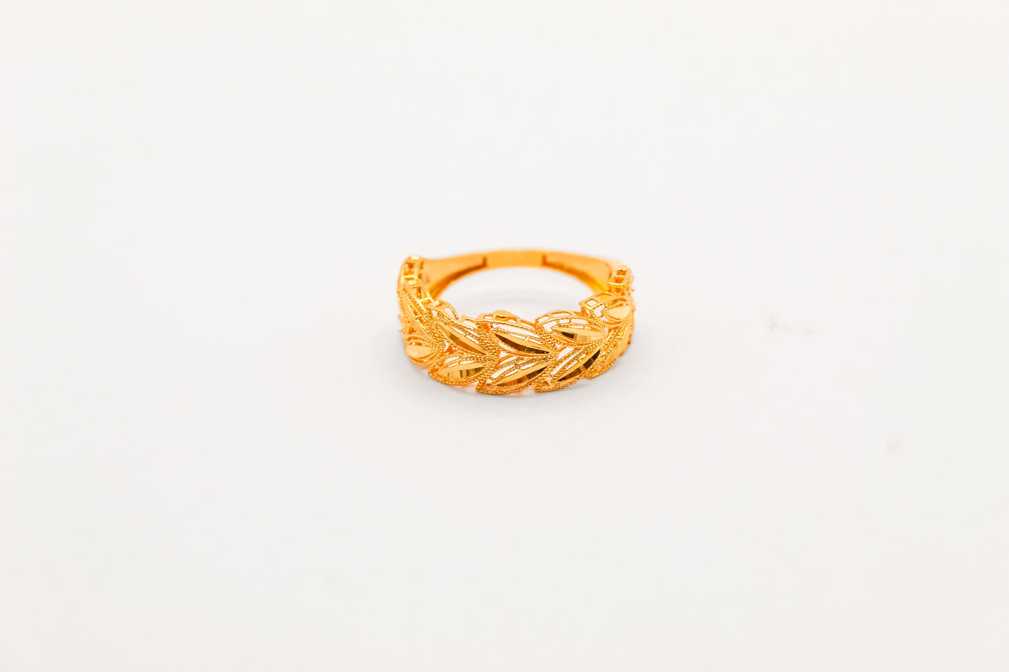 21K Gold Leaf Ring