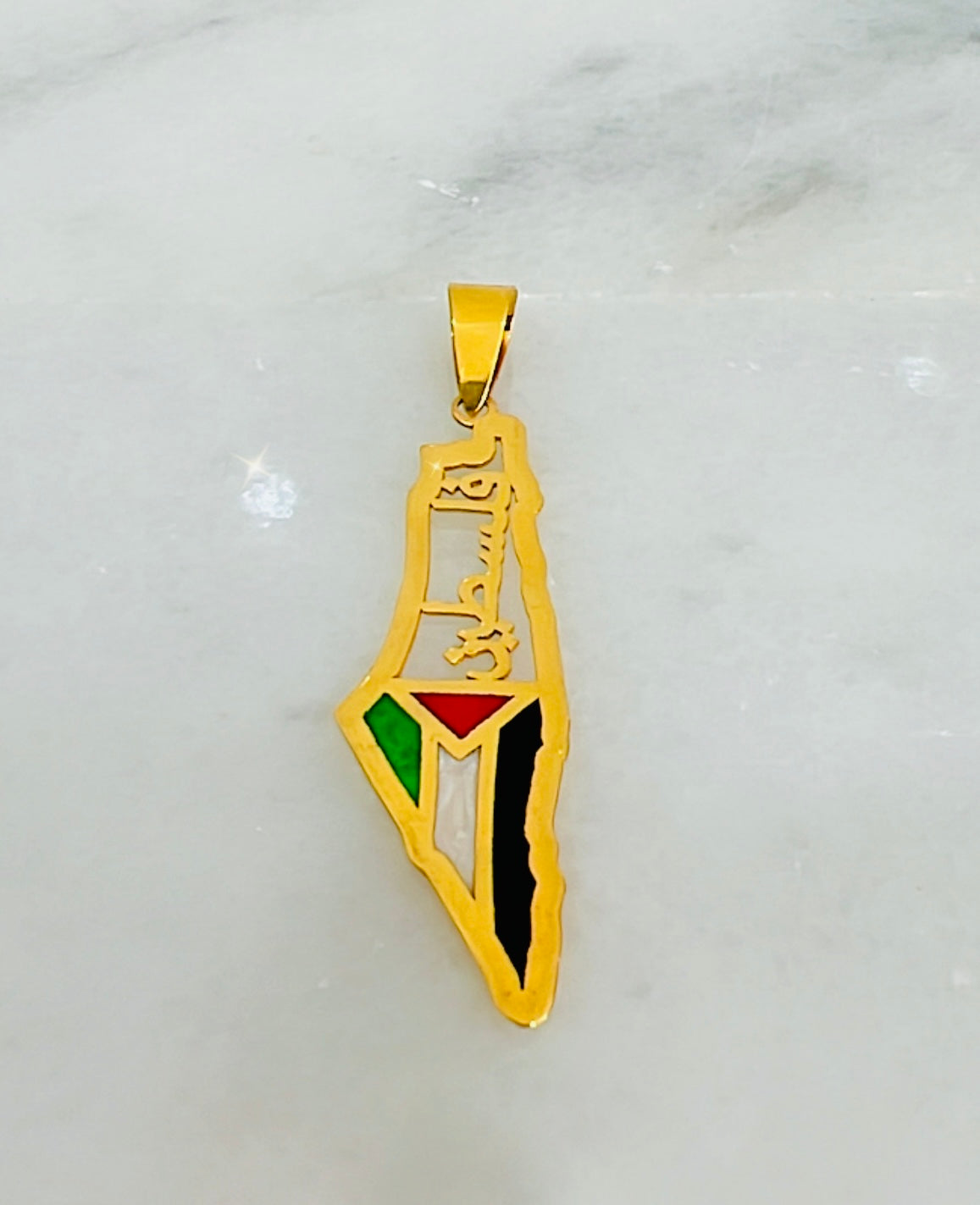 21k Gold Palestine Pendant