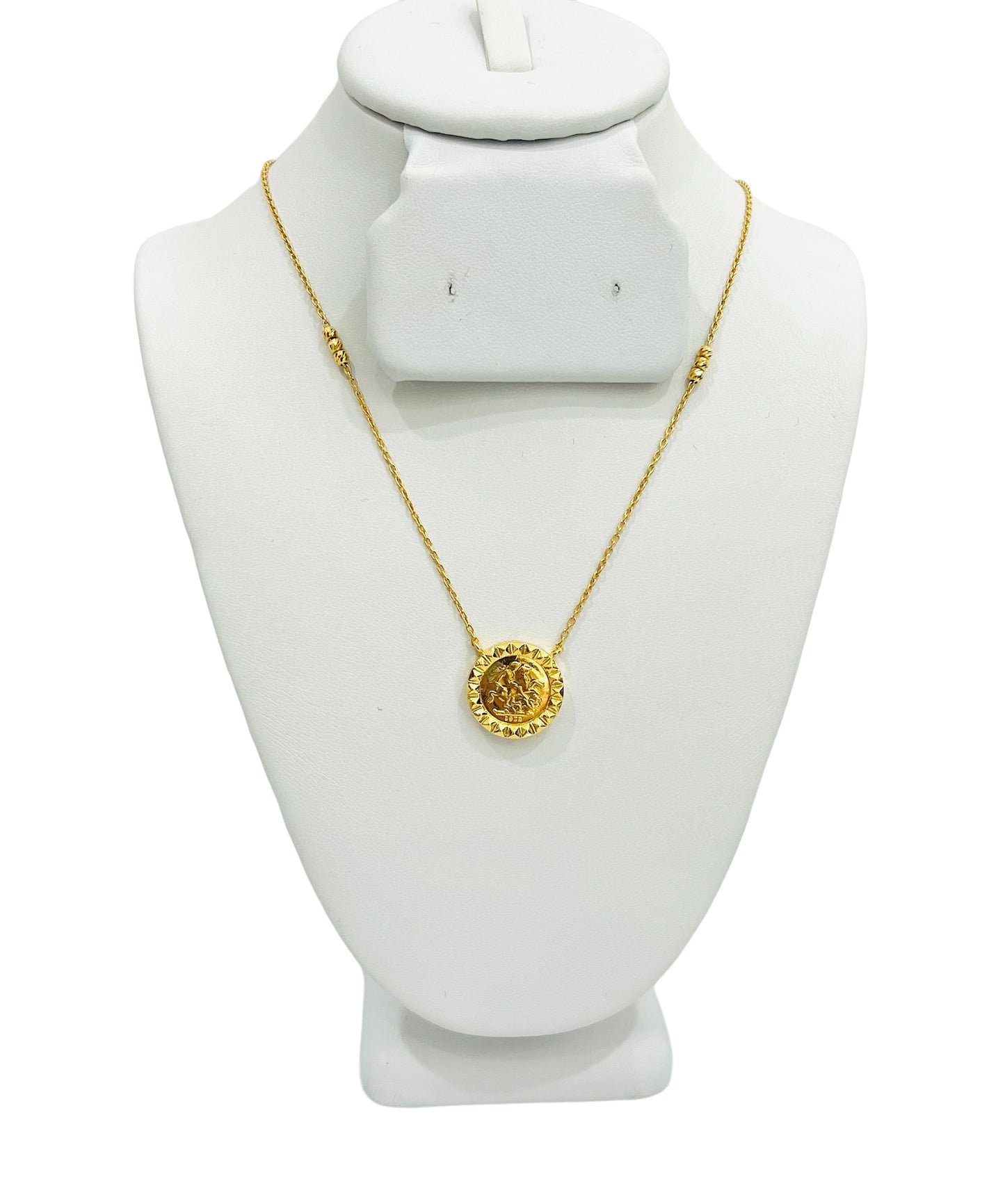 21K Gold Coin Himo Necklace