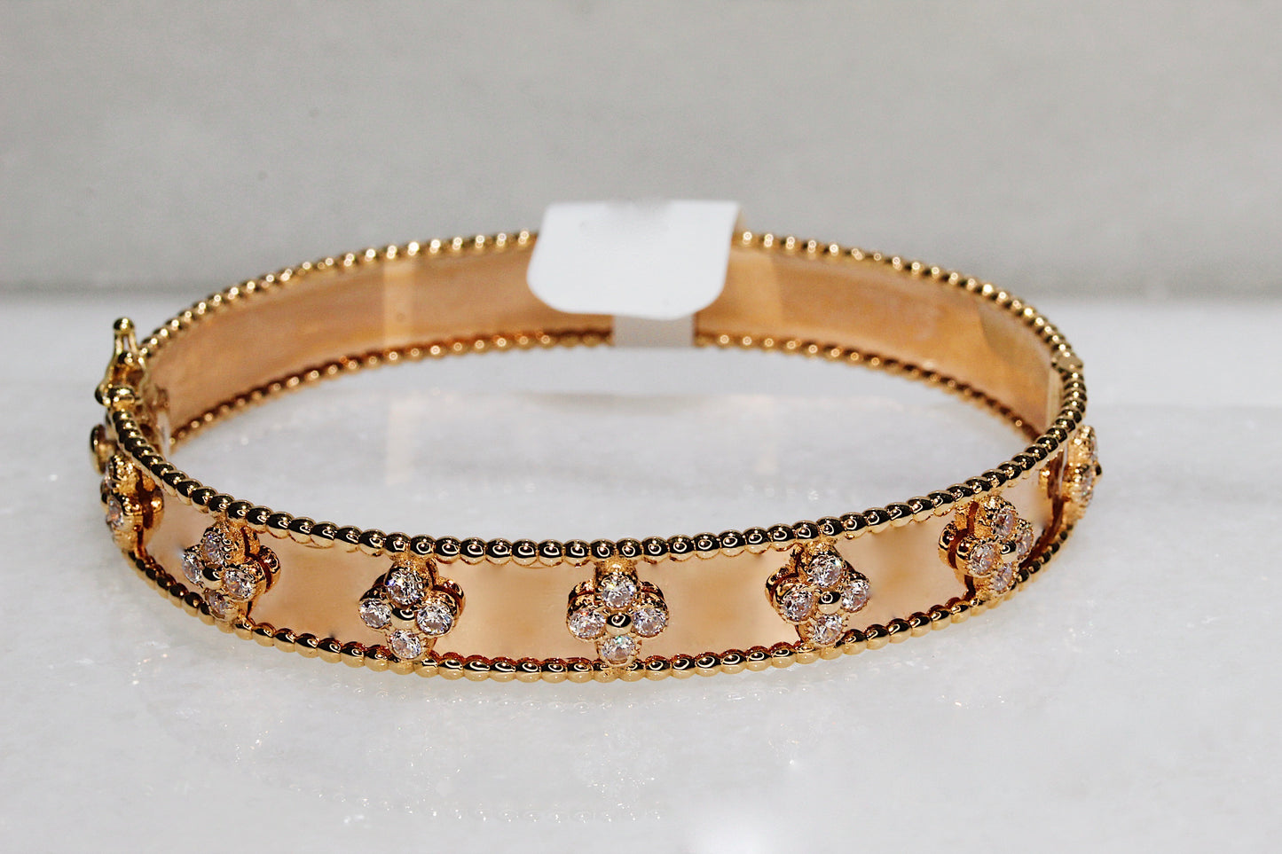 18K Rose Gold Studded Bangle