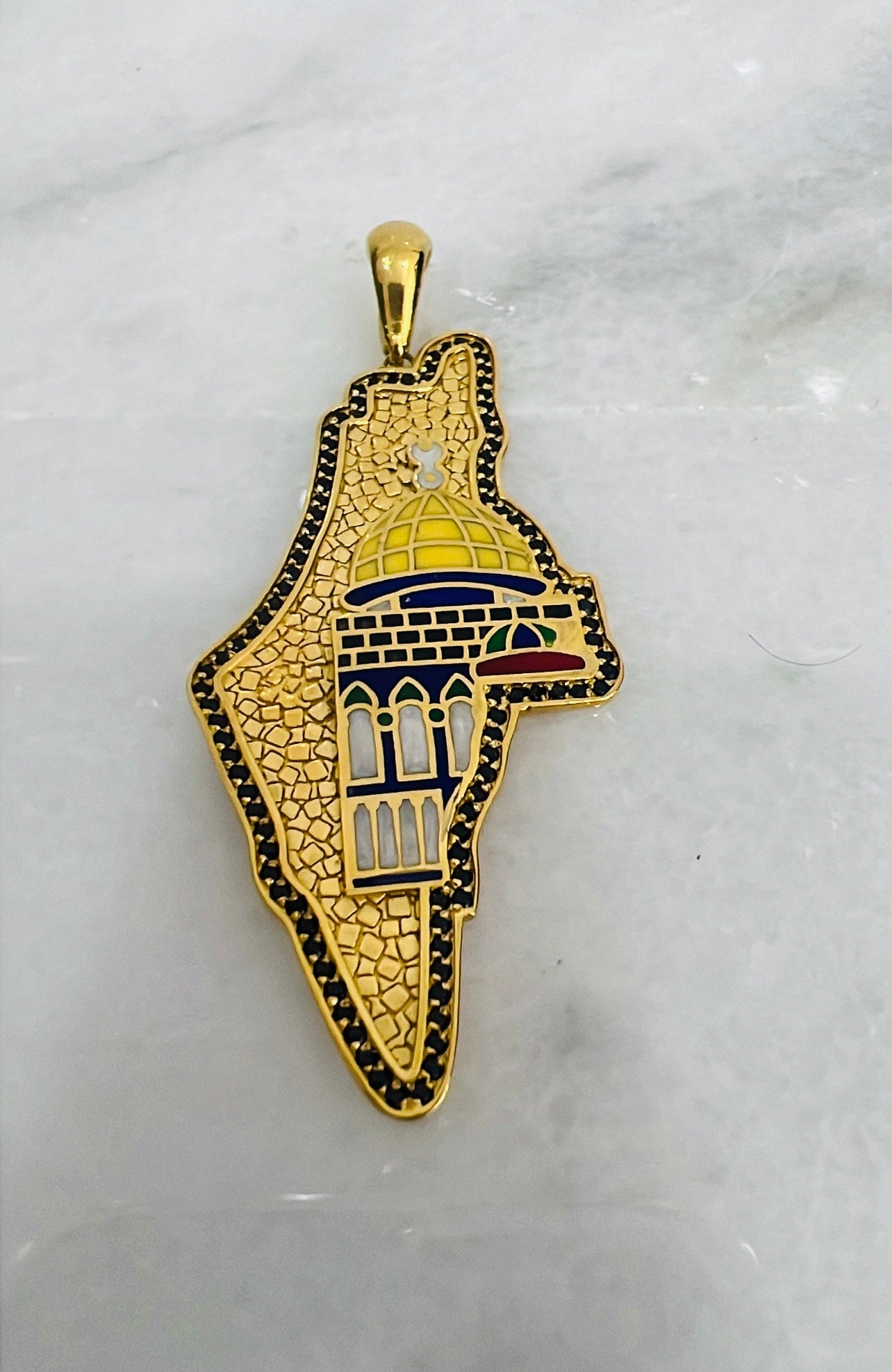 21K Gold Palestine Pendant