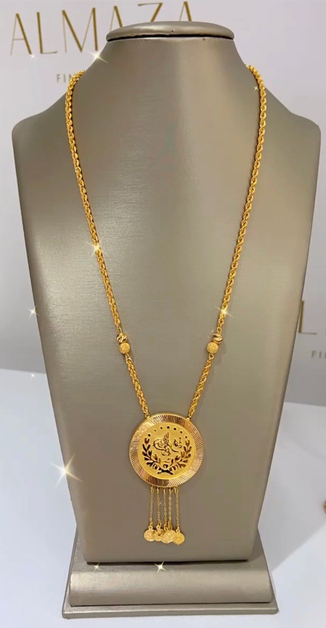 21k Gold Turkish Coin Necklace