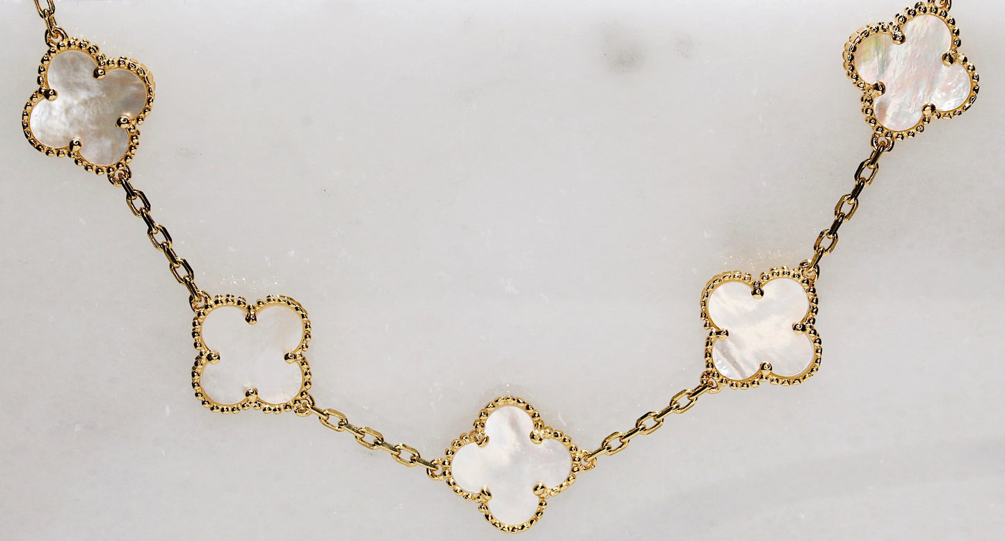 18K Gold Mother Of Pearl Bracelet