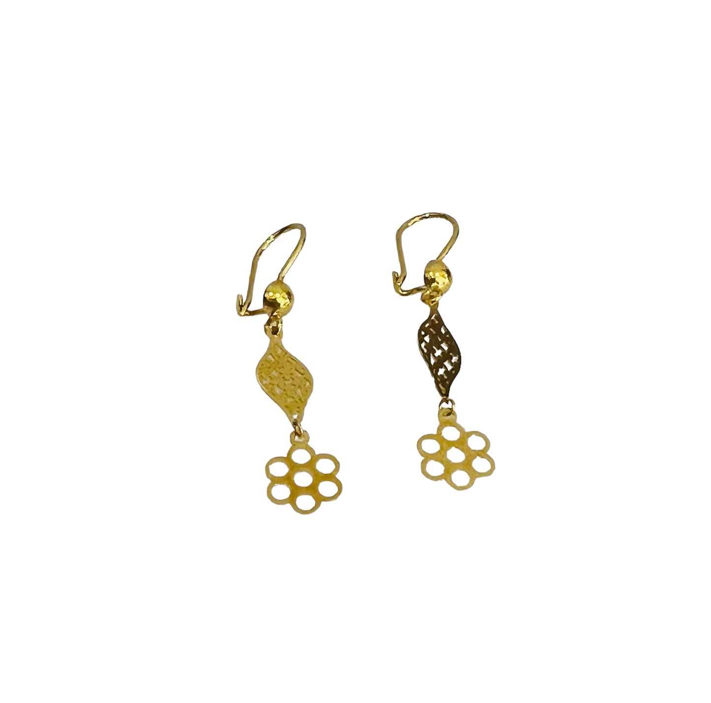 21K Gold Dangle Earrings