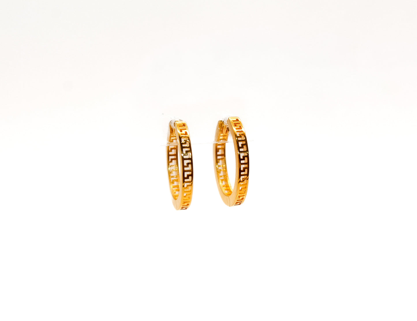 21K Gold Small Hoop Earrings