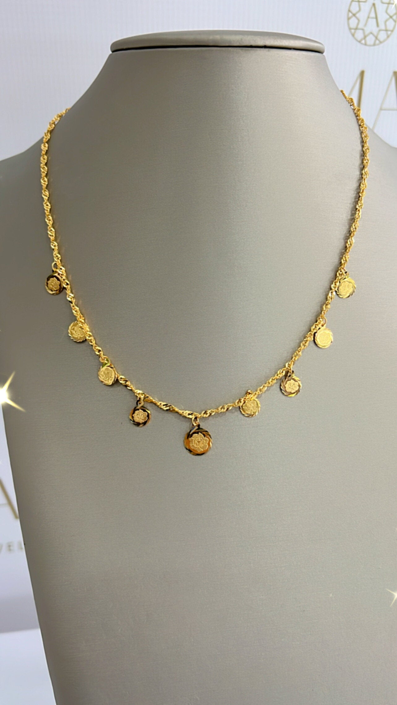 21k Gold Coin Necklace