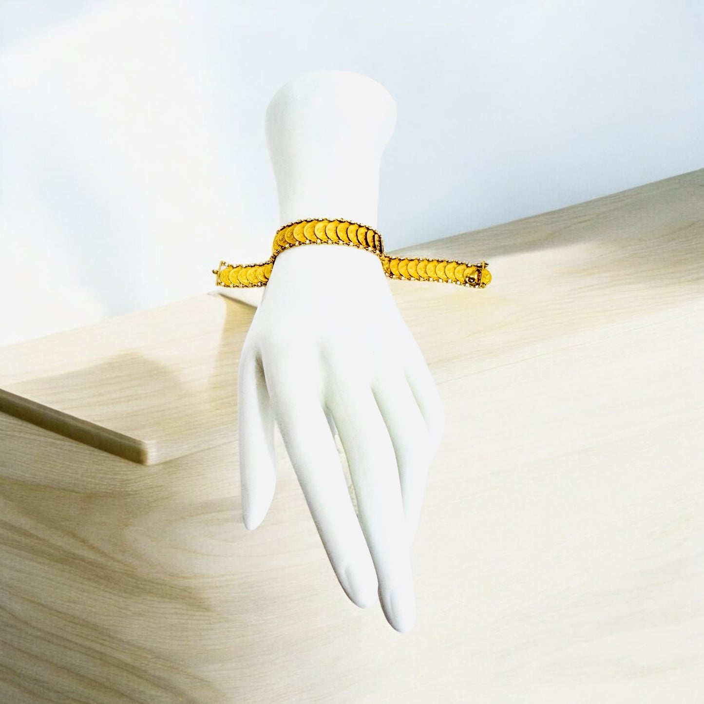 21K Gold Coin Bracelet