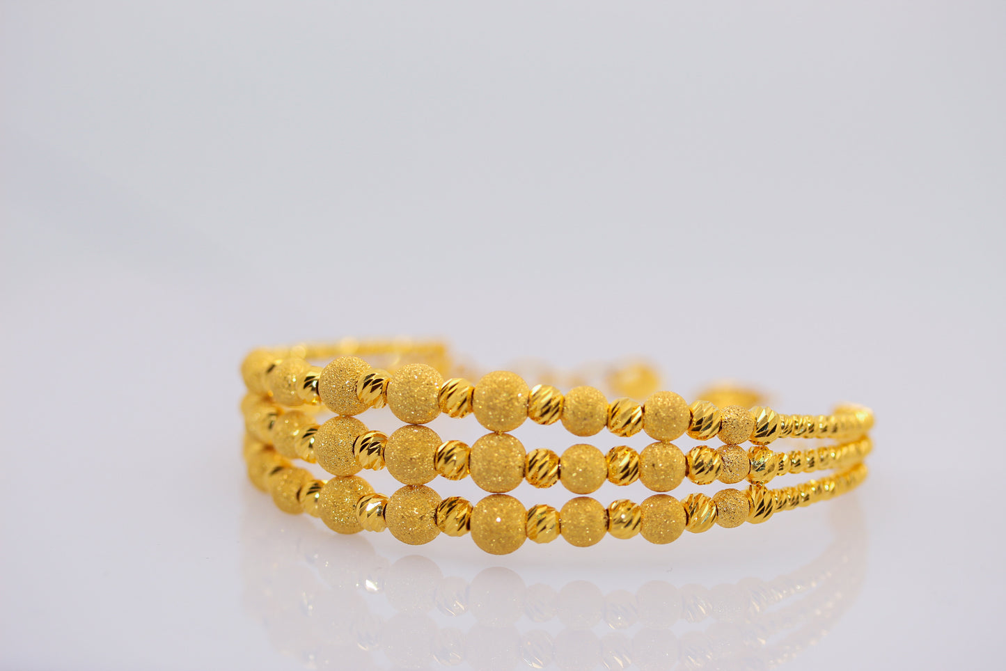 21K Gold Beaded Bracelet