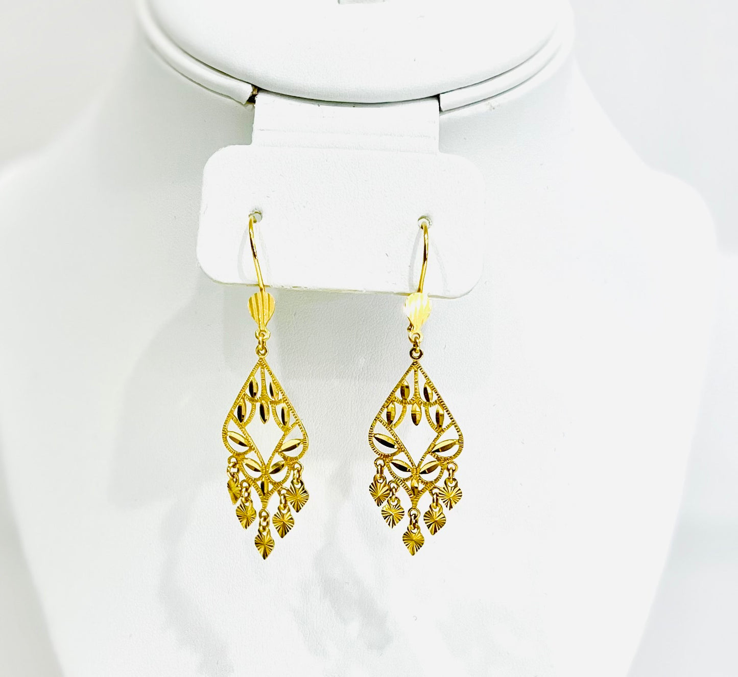 21K Gold Dangle Earrings
