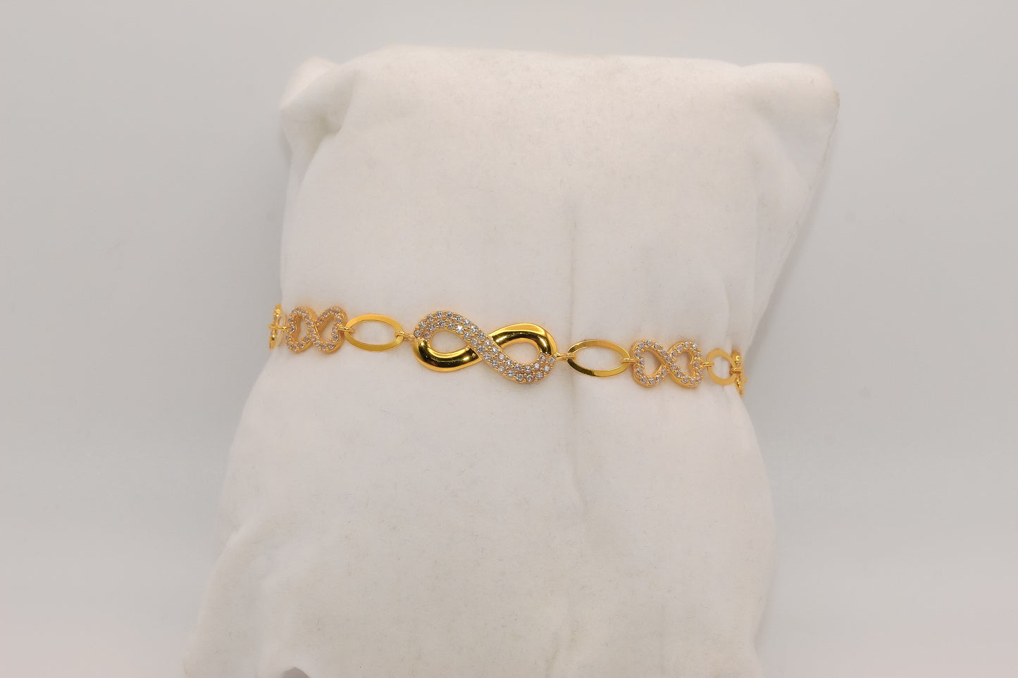 21K Gold Infinity Bracelet