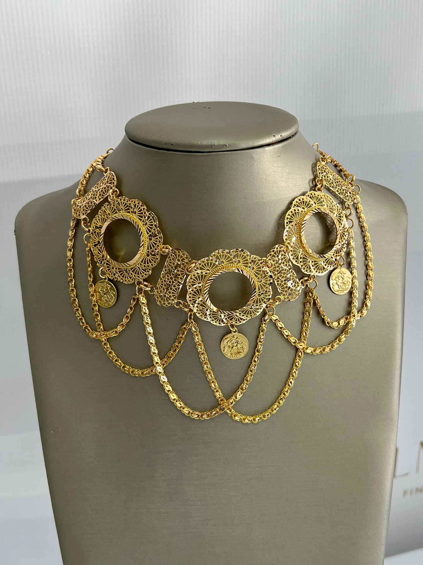 21k Gold Choker Necklace