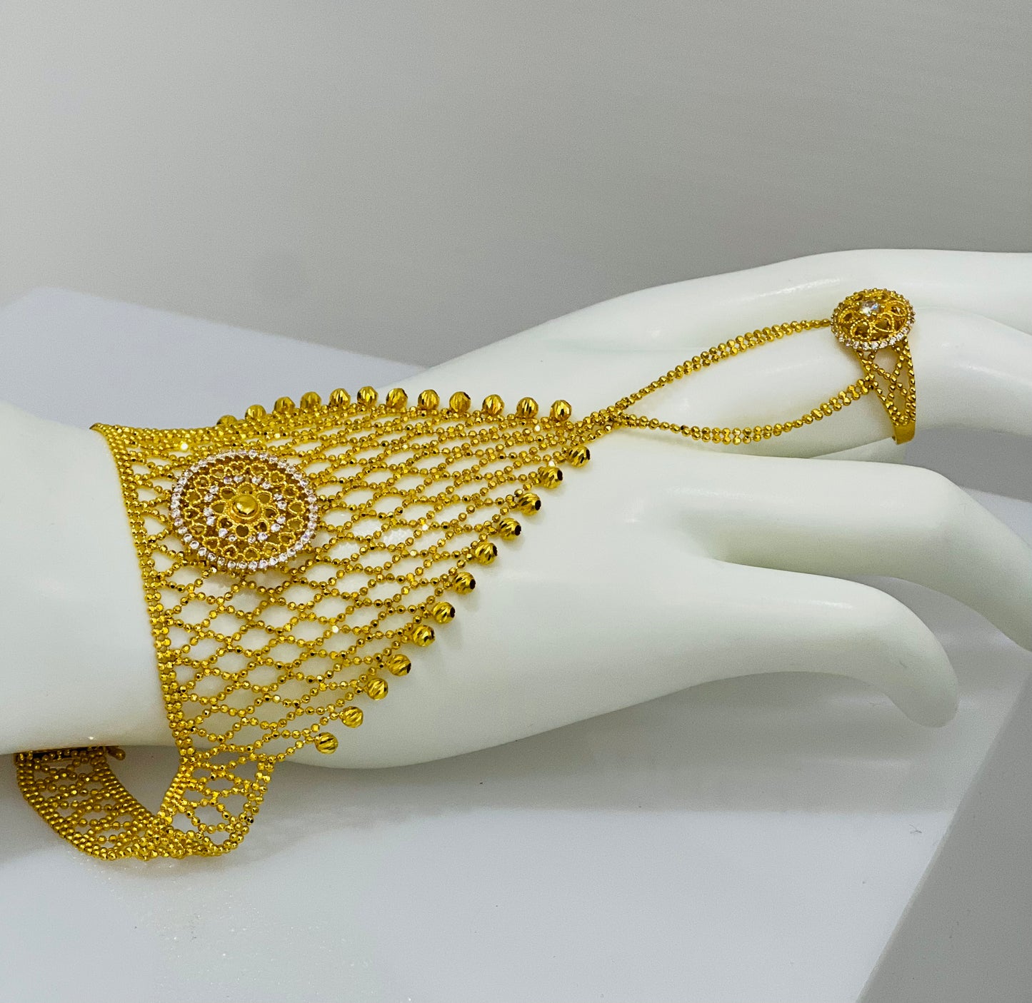 21k Gold Hand Bracelet