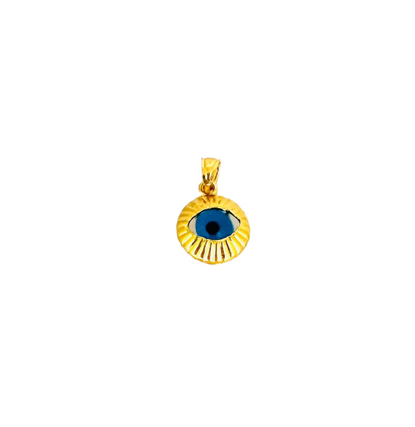 21K Gold Evil Eye Pendant