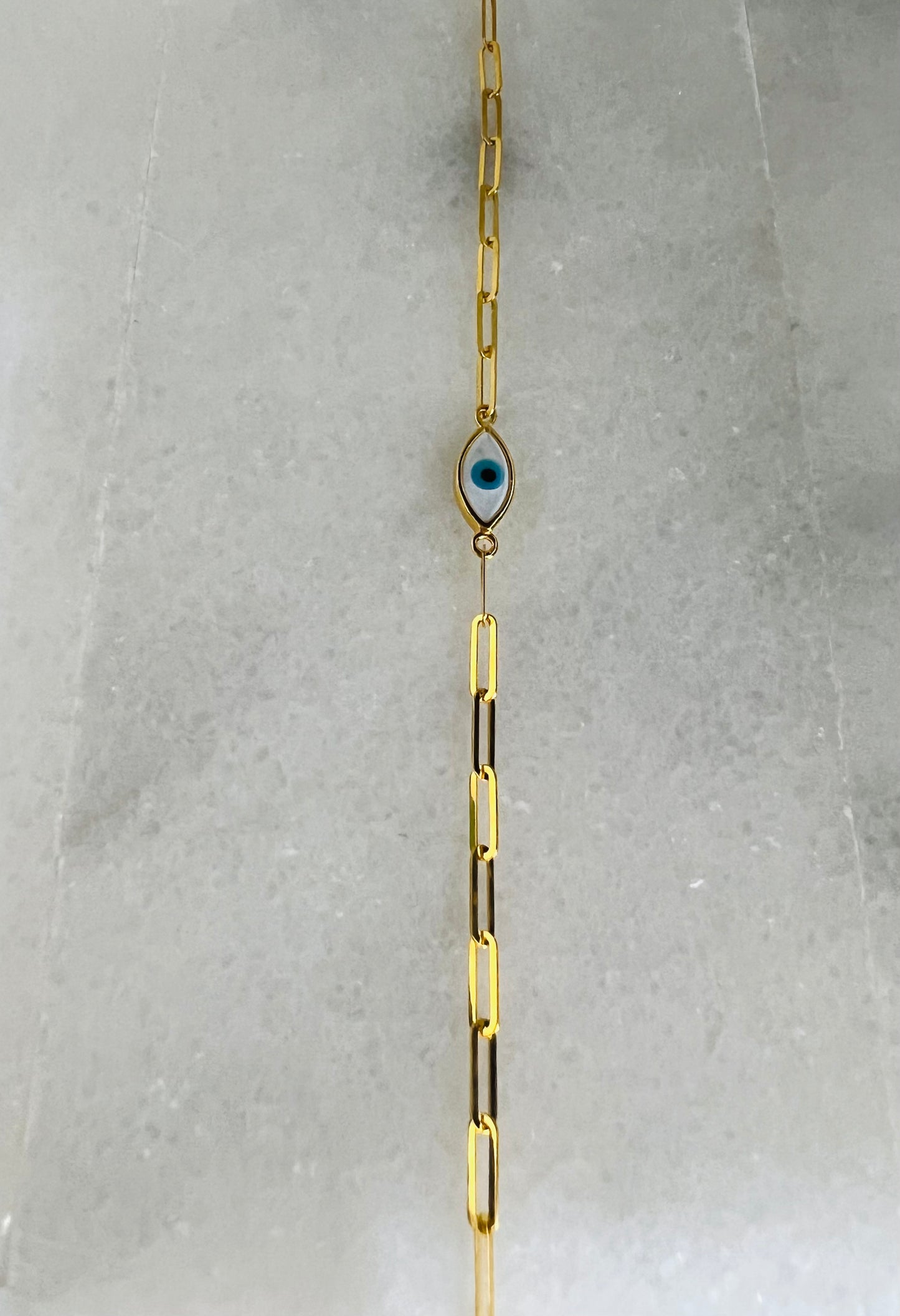 21K Gold Evil Eye Bracelet