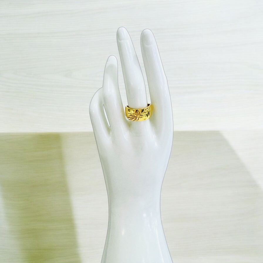21K Gold Leaf Ring