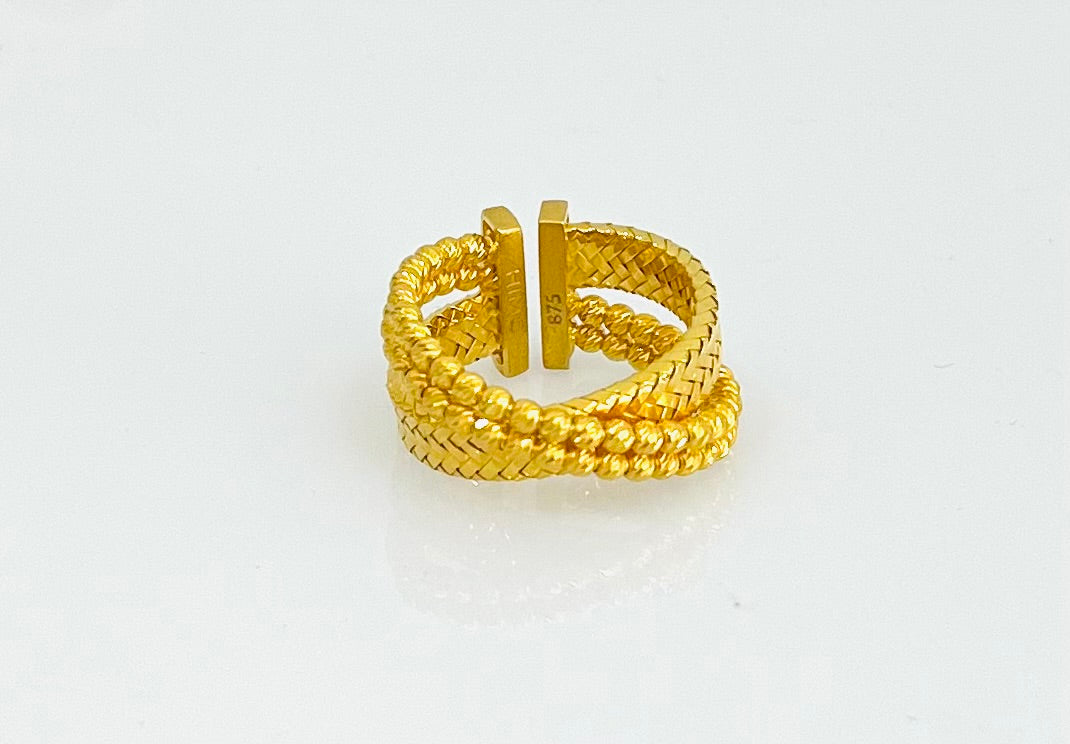 21K Gold X Himo Ring