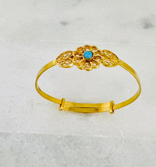 21K Gold Kids Bangle Bracelet