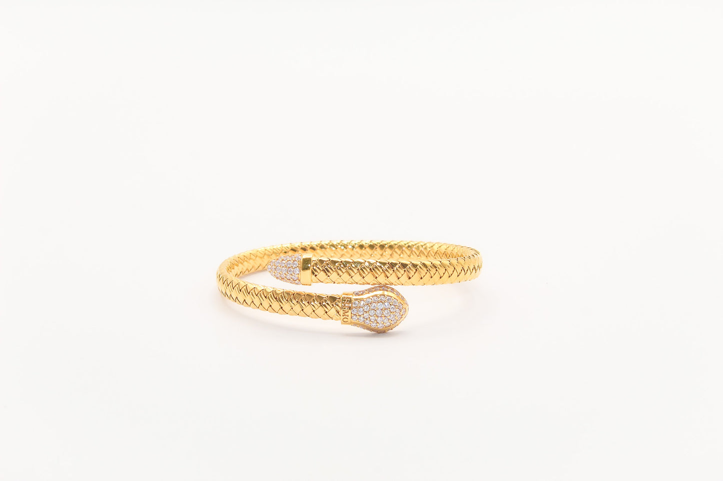 21K Gold Himo Studded Snake Bracelet