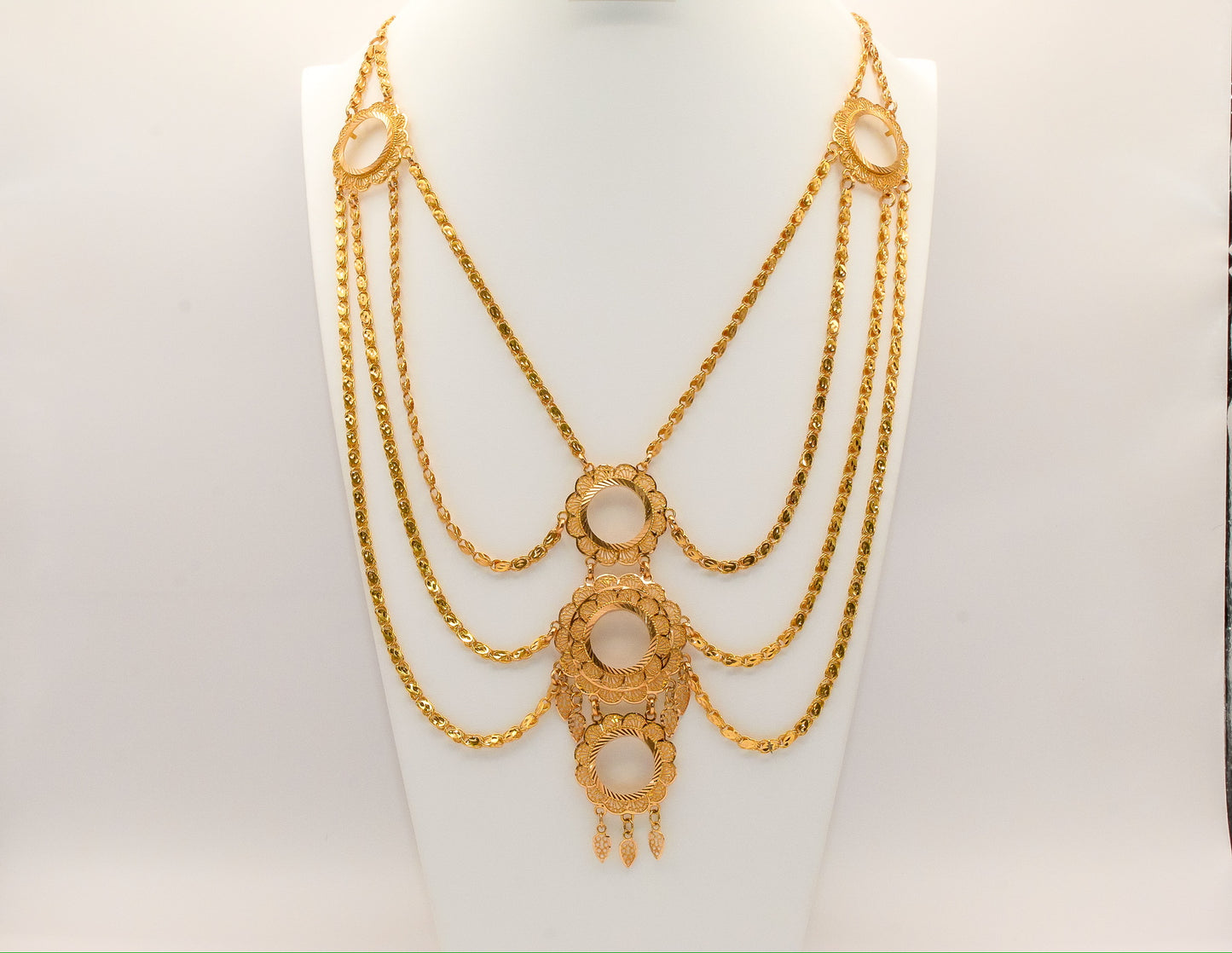 21K Gold 5 Coin Kladah Necklace