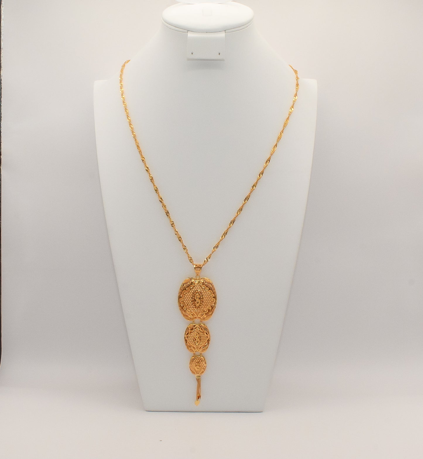21K Gold 3 Tier Khaliji Necklace