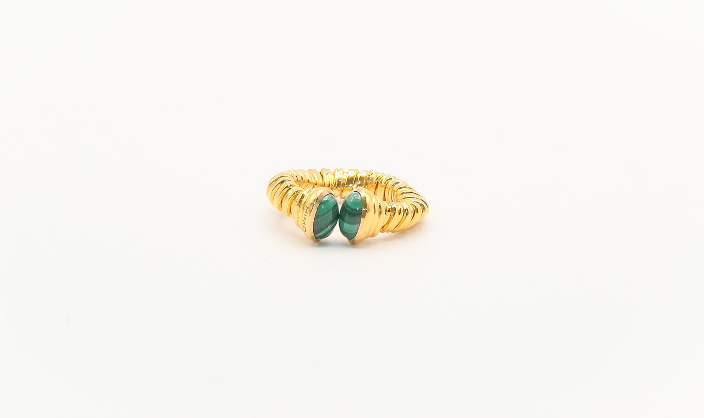 21K Gold Malachite Himo Ring
