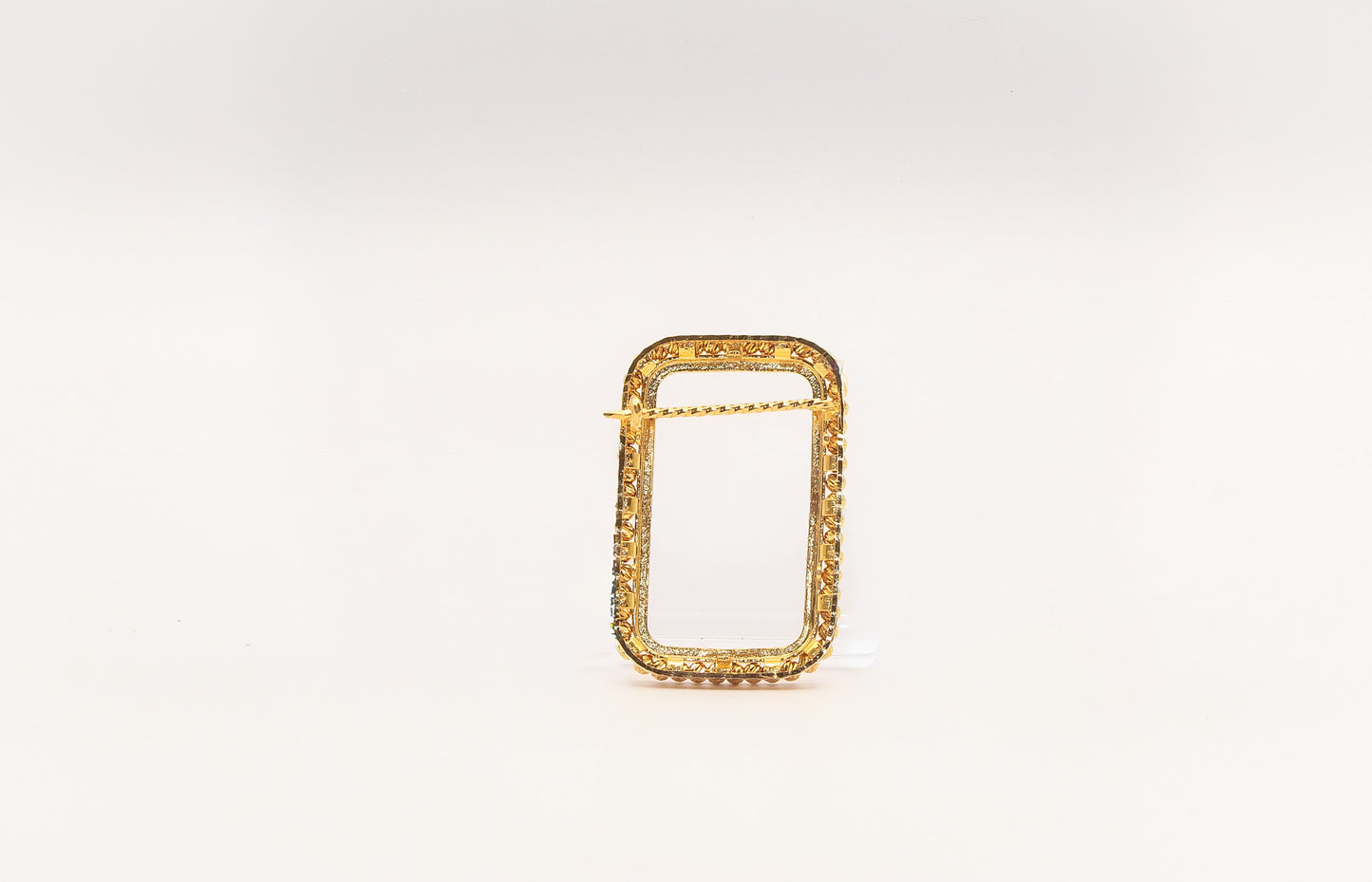 21K Gold Beaded Ounsa Frame Pin