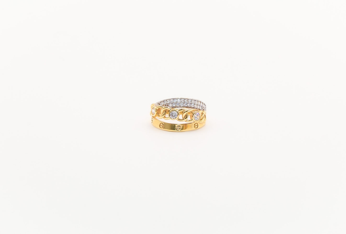 18K Gold Stacked Ring