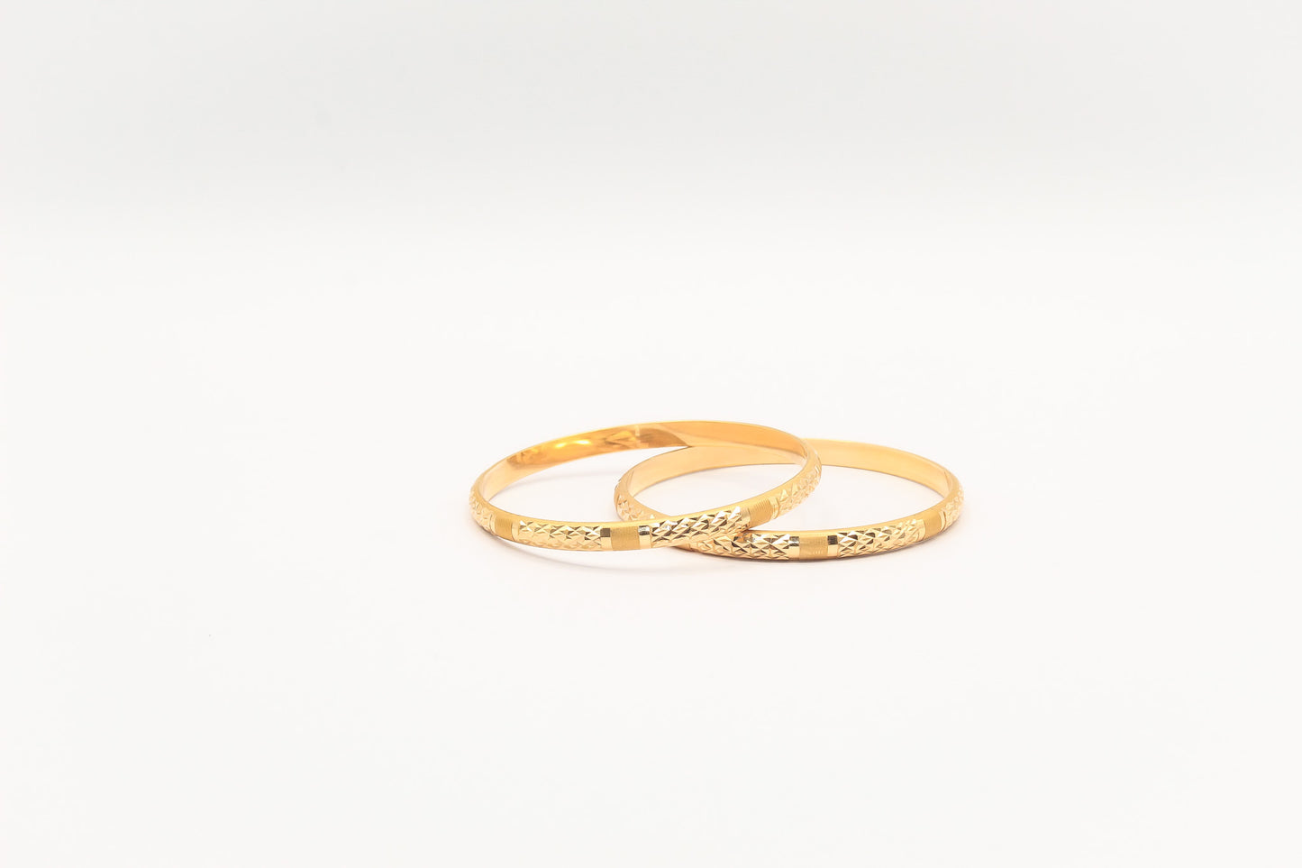 21K Gold Light Weight Bangle Bracelets
